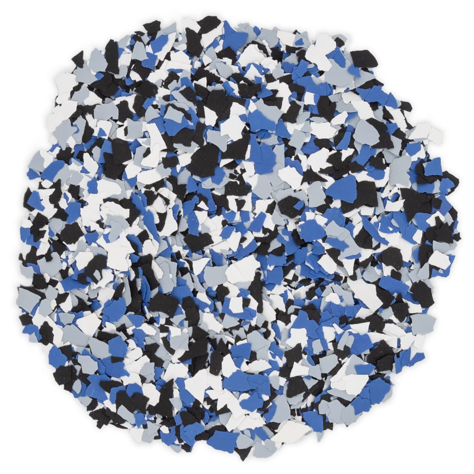 Colorful circular pile of fragments