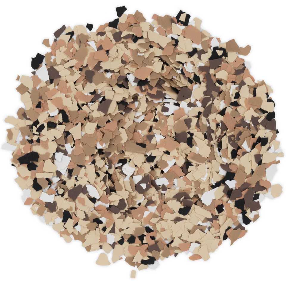 Colorful confetti-like material scattered