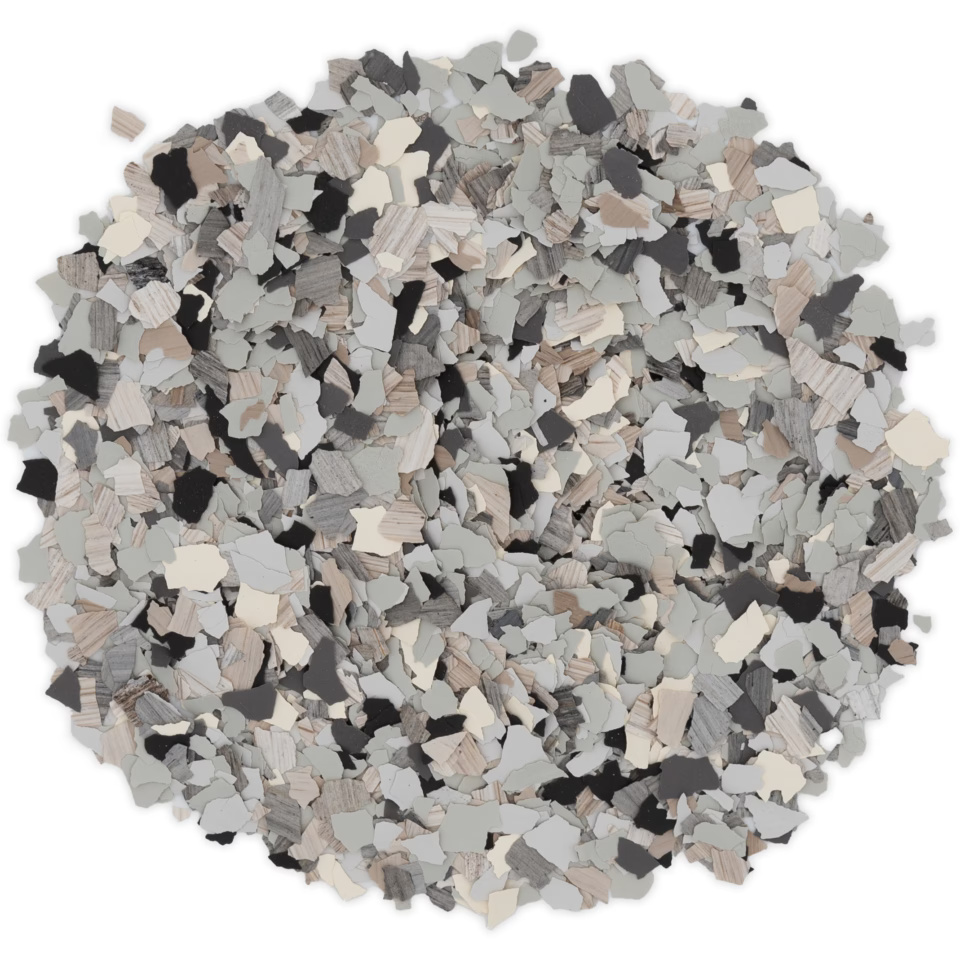 Colorful decorative flooring material chips