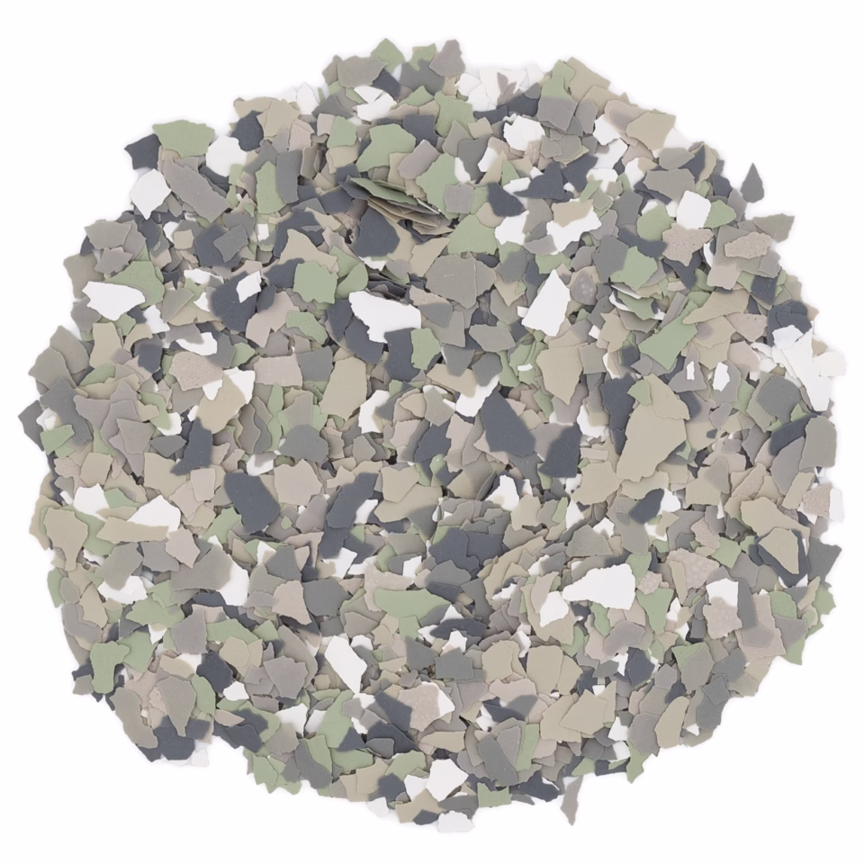 Colorful chips in circular arrangement