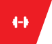 Dumbbell icon on red background