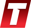 Bold red letter T on white