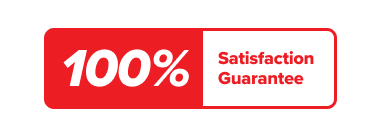 Red satisfaction guarantee badge